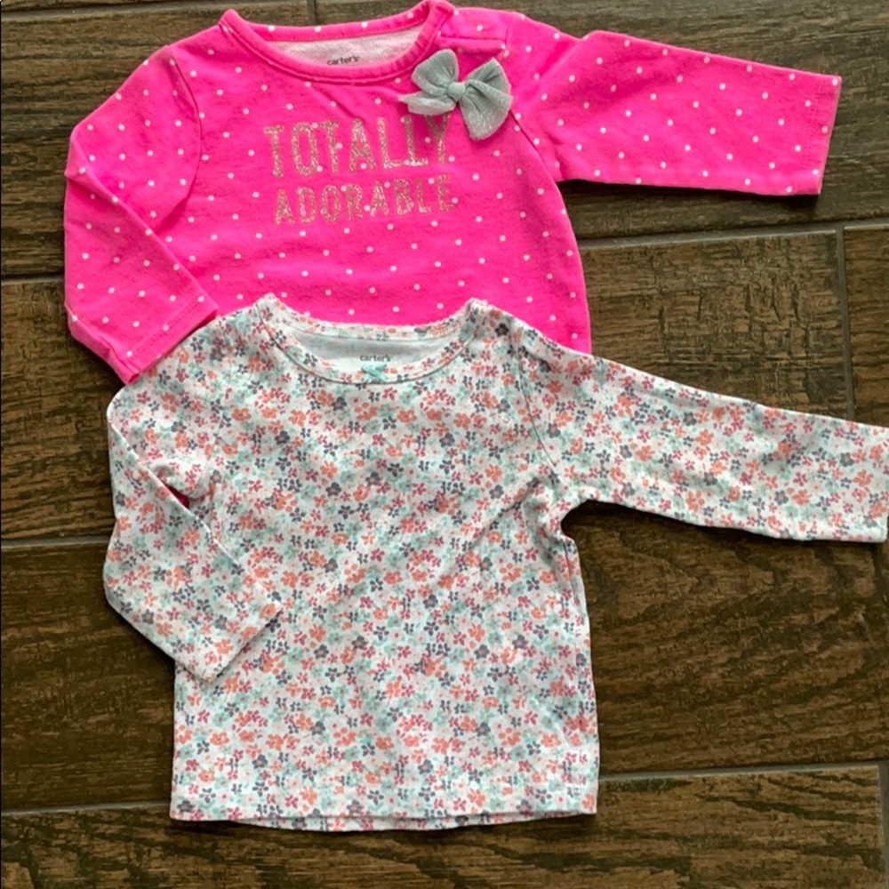 🎀 Carters 2 long sleeve, top 9 month bundle🎀